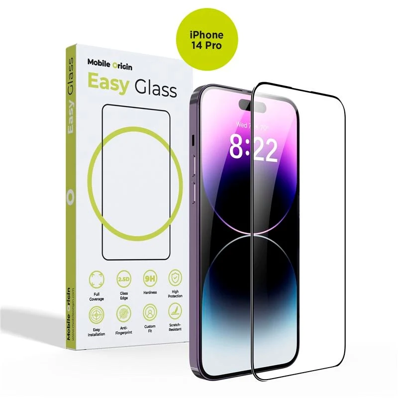 iPhone 14 Pro Mobile Origin EasyGlass Skjermbeskyttelsesglass – Gjenno v:6869626