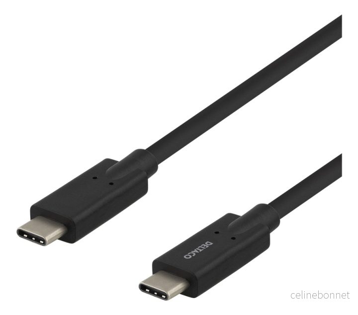 DELTACO USB-C til USB-C-kabel, 5 Gbit/s, 5A, 2M, svart v:1489774
