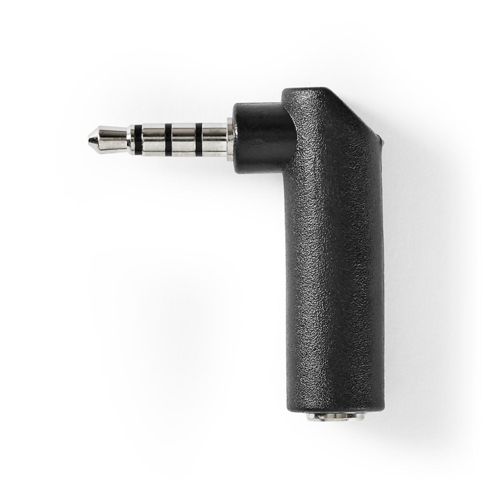 Nedis Stereo Audio Adapter | 3.5 mm Han | 3.5 mm Hun | Nikkel belagt | Vinklet 90° | Metall | Sort | 10 stk. | Plastpose v:1714438