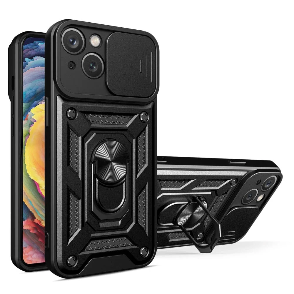 iPhone 15 Plus Håndverker Deksel med Magnetisk Kickstand Og Cam Slider v:1311010