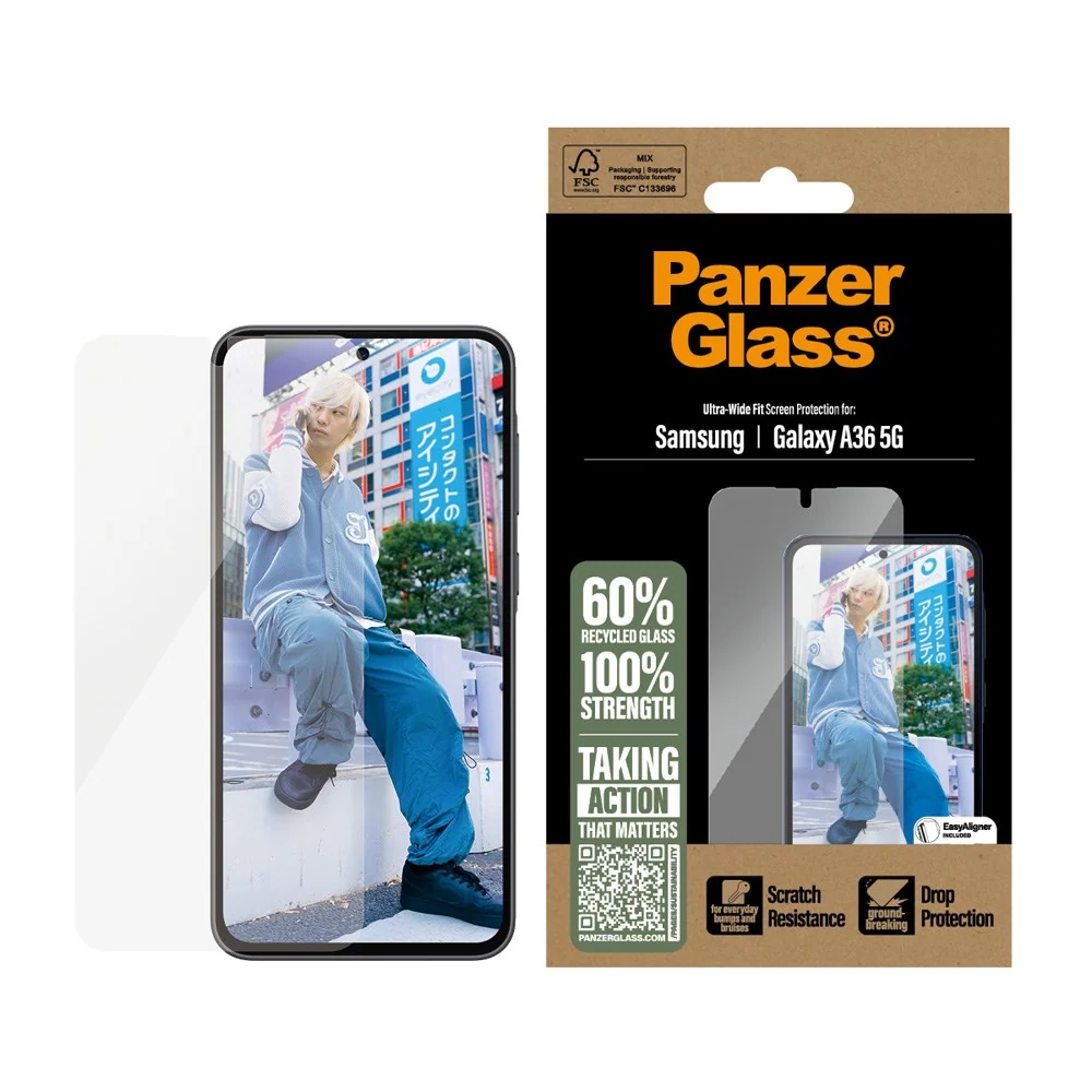 Samsung Galaxy A36 (5G) PanzerGlass Ultra Wide Fit Skjermbeskyttelse m v:8221106 Samsung Galaxy A36 (5G) PanzerGlass Ultra Wide Fit Skjermbeskyttelse m v:8221106