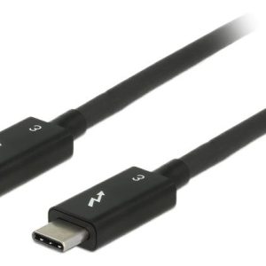 DeLOCK Thunderbolt 3-kabel, 40 Gbps, 0,5 m, Cypress E-marker, svart v:3001249