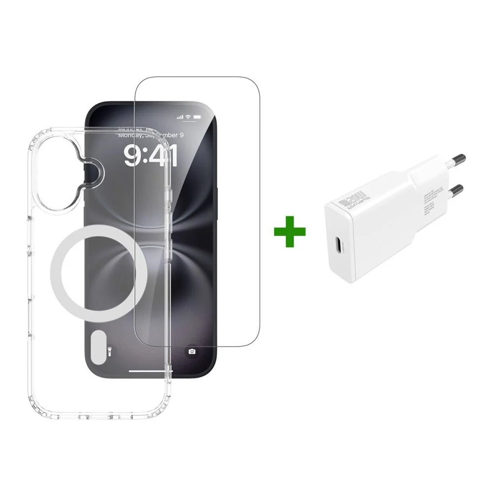 iPhone 17 4Smarts 3-i-1 Premium Starter Set – MagSafe Deksel, Skjermbe v:756996
