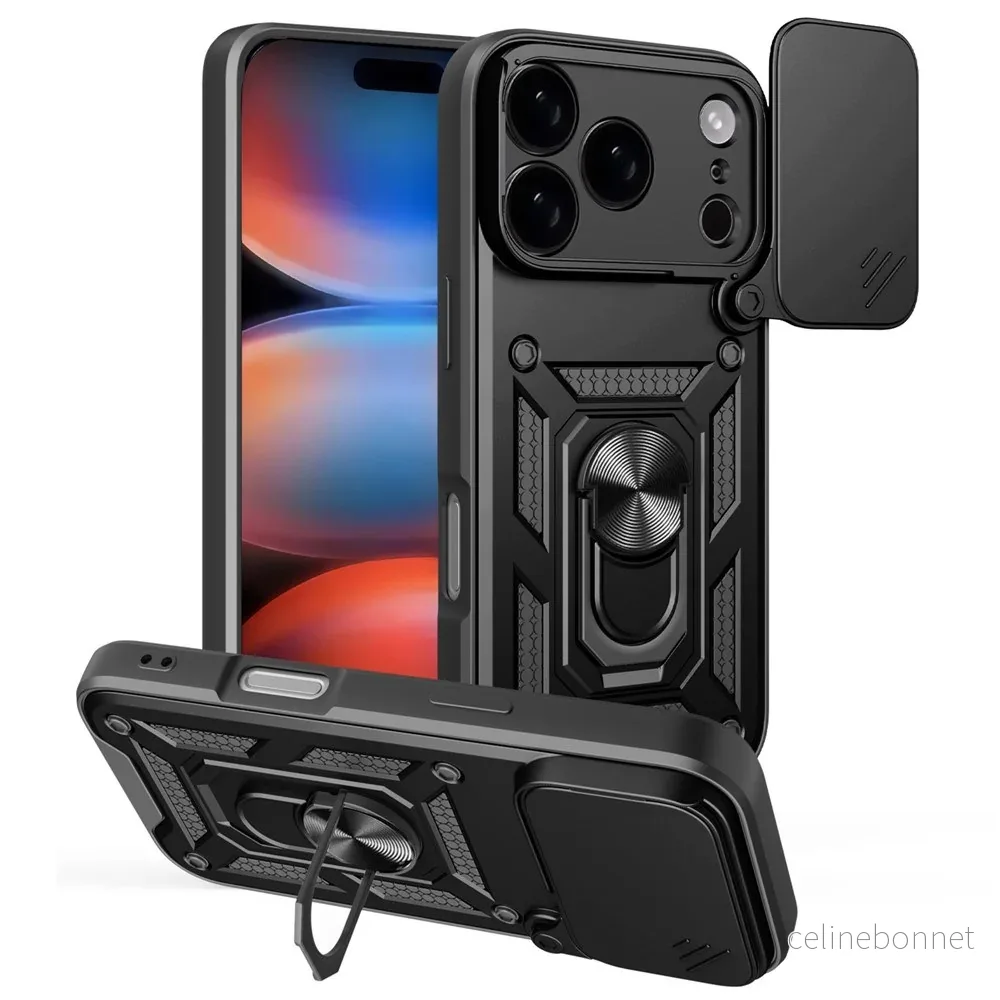 EIDERWOOD iPhone 17 Pro Max Hybrid Håndverker Deksel m. Kickstand & Ca v:703566