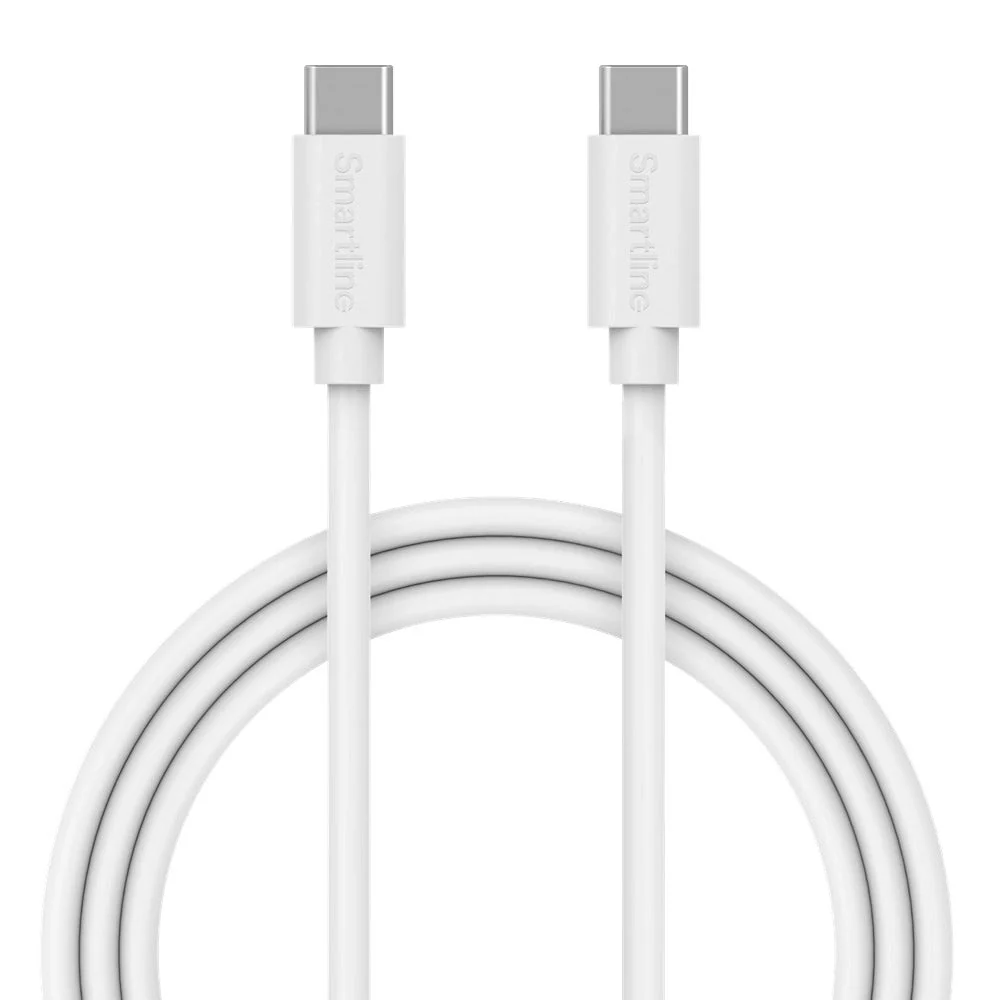 Smartline USB-C til USB-C-Kabel (3A/60W) - 3 m - Hvit v:1221921