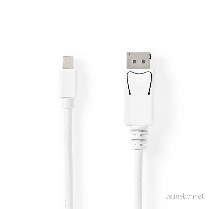 Nedis Mini Displayport-kabel | DisplayPort 1.4 | Mini DisplayPort Han | DisplayPort Han | 48 Gbps | Nikkel belagt | 2.00 m | Rund | PVC | Hvit | Blister v:8738101
