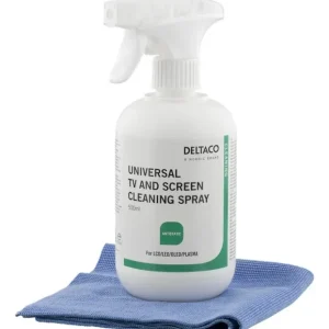 DELTACO Skjermrens for alle typer skjermer, 500 ml, inkl. mikrofiberklut v:5215828 DELTACO Skjermrens for alle typer skjermer, 500 ml, inkl. mikrofiberklut v:5215828