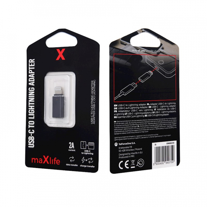 Maxlife USB-C til Lightning-adapter v:1270195