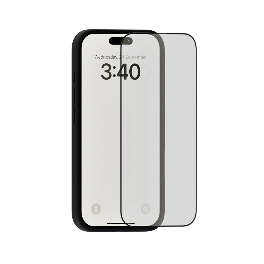 Holdit iPhone 16 / 15 / 14 Pro Herdet Glass Skjermbeskyttelse 3D – Cas v:9721745 Holdit iPhone 16 / 15 / 14 Pro Herdet Glass Skjermbeskyttelse 3D – Cas v:9721745