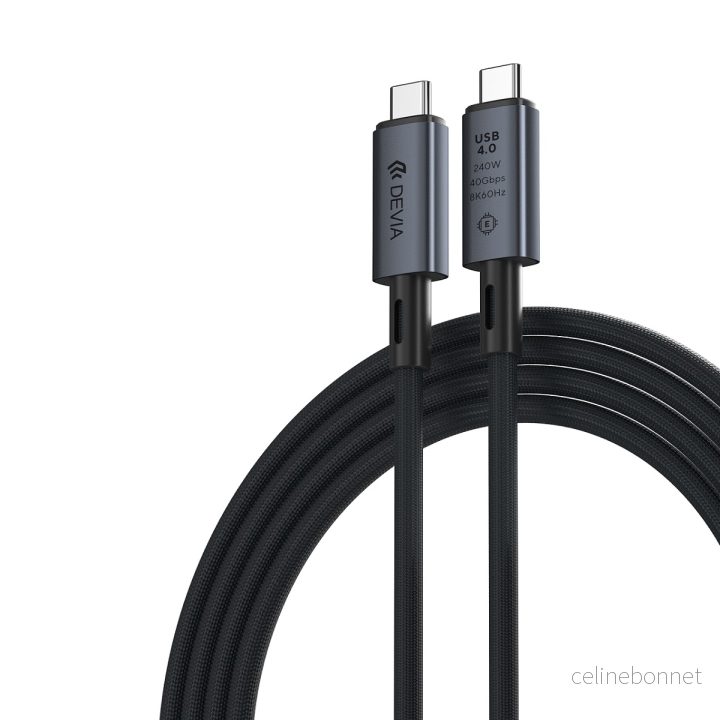Devia kabel Extreme EC641 PD USB-C – USB-C 4.0 1,0 m 240W svart 8K 60Hz v:5500782